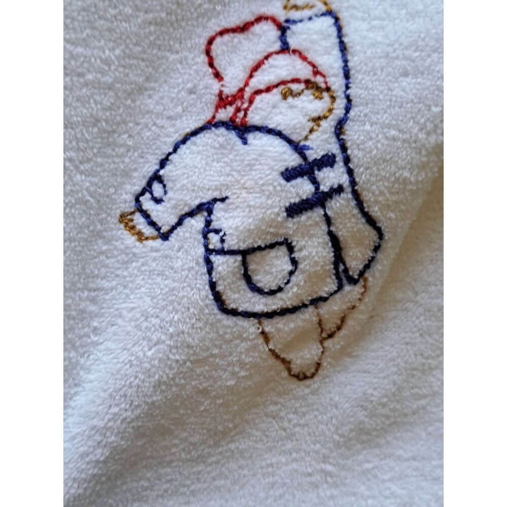 Vintage Infant Footed Sleeper Embroidered Bear Balloon Baby Size 0-10 Lbs USA - Picture 2 of 9